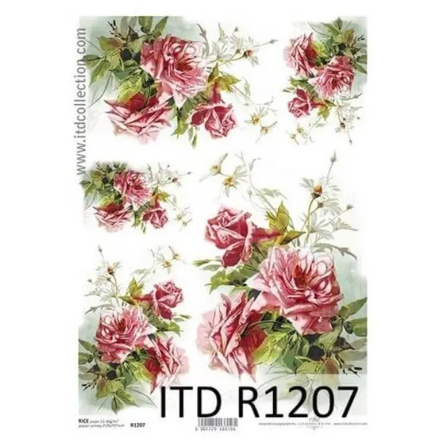 Ριζόχαρτο ITD 21x29cm, Ροζ τριαντάφυλλο, R1207