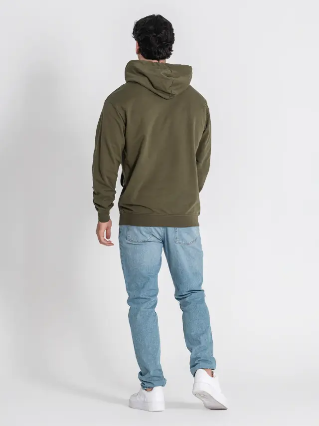 Gianni Kavanagh Ανδρικό GK PLAQUE Φούτερ με Κουκούλα - Army Green - XL 2