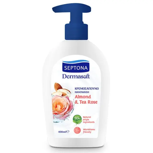 Septona Dermasoft Almond & Tea Rose Κρεμοσάπουνο 400ml
