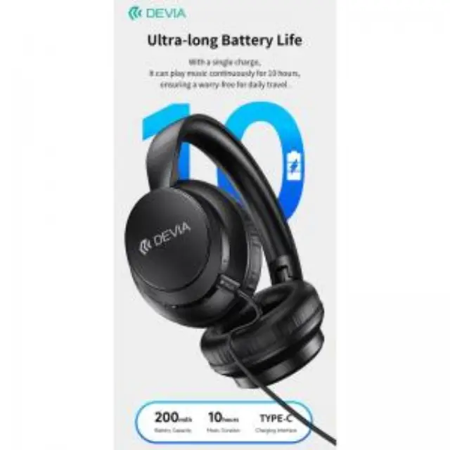 Ασύρματα Ακουστικά Κεφαλής Devia JH-820 Lite1 Πορτοκαλί N70390 3