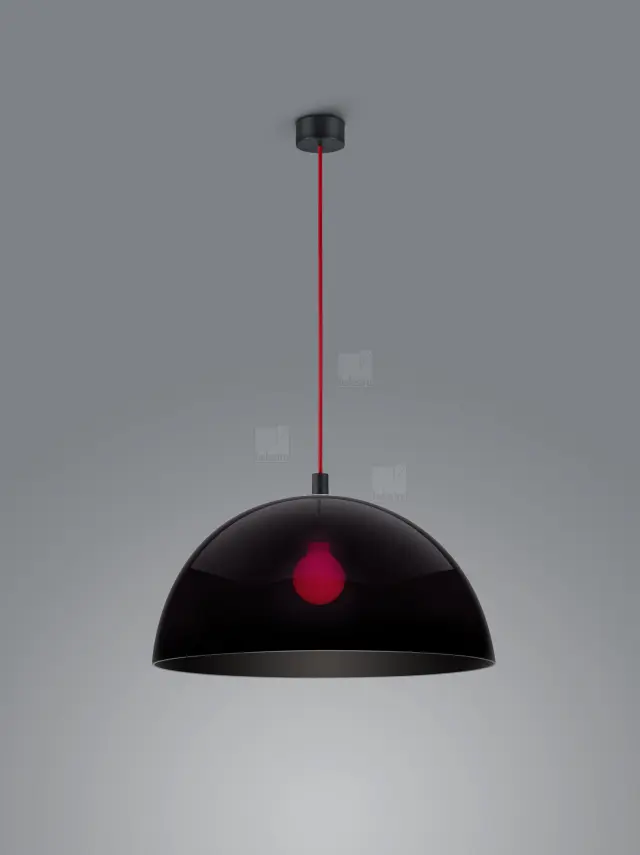 Φωτιστικό Κρεμαστό DORO Μαύρο-Κόκκινο LED 1 x E27 60W IP20 Ρυθμιζόμενο Ύψος Κόκκινο Μαύρο