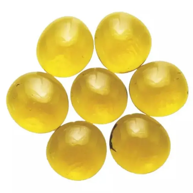 Γυάλινες Πέτρες Καμπουσόν - Yellow - Ø15-20mm - 100gr