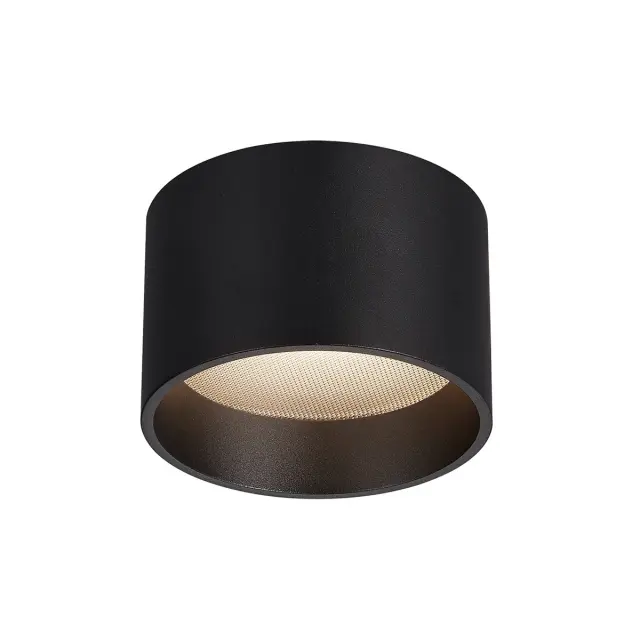 Mos 02169/CE/B/C/110 Φωτιστικό Led οροφής αδιάβροχο 12W 4000K 80° IP44 ø11x7.5cm μαύρο