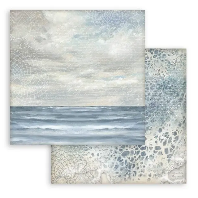 Χαρτιά scrapbooking 10τεμ, 20.3×20.3cm Stamperia, Silent Sea, Backgrounds 3
