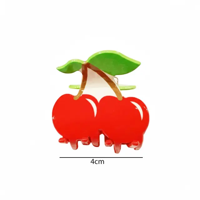 Σετ 12 Κλάμερ Μαλλιών Κεράσια - Cherry Hair Clips Set of 12 A51001-1 2
