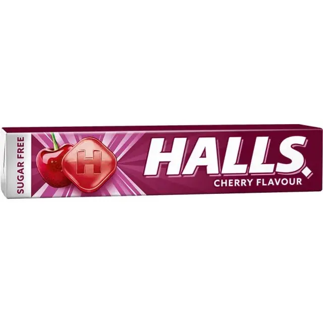 Halls Καραμέλες με Γεύση Κεράσι Χωρίς Ζάχαρη 32gr
