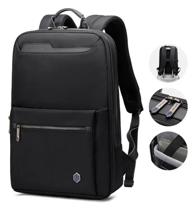 ARCTIC HUNTER τσάντα πλάτης B00410 με θήκη laptop 14", πτυσσόμενη, μαύρη 2
