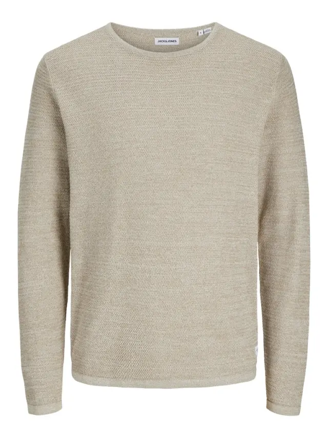 JJEGREG KNIT CREW NECK SN crockery