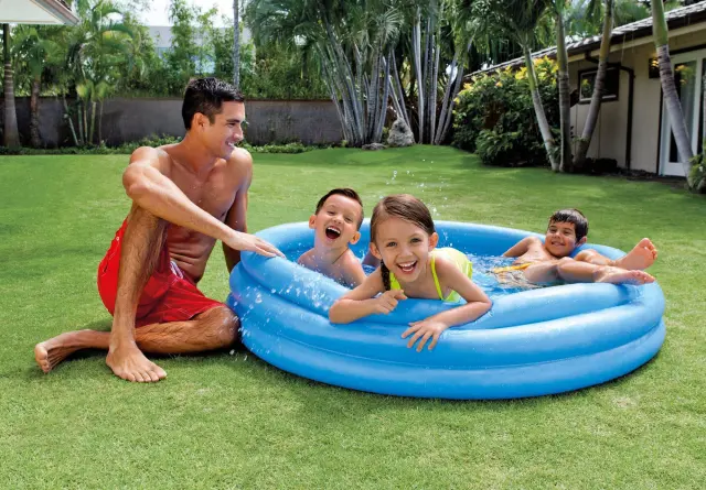 Φουσκωτή πισίνα Intex Crystal Blue παιδική, χωρητικότητας 288lt, 147x33cm I03400450 2