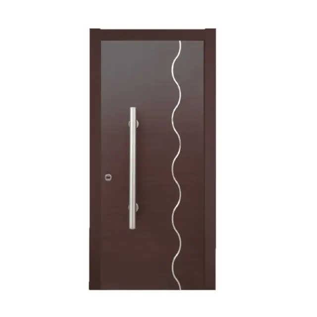 Εσωτερική Πόρτα Wenge με inox ΚΠ 114