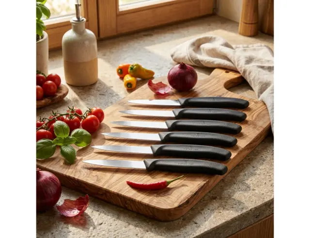 Σετ Μαχαίρια Γενικής Χρήσης Victorinox Swiss Classic με μήκος λεπίδας 8cm - Black - 6 τεμάχια6.7603.6