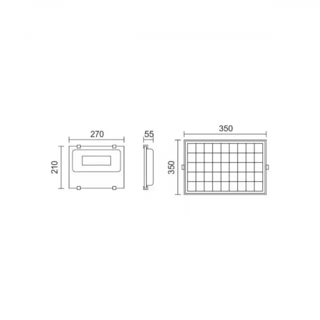 ΠΡΟΒΟΛΕΑΣ LED ΗΛΙΑΚΟΣ ΜΕΡΑ-ΝΥΧΤΑ 100W 6000K 2
