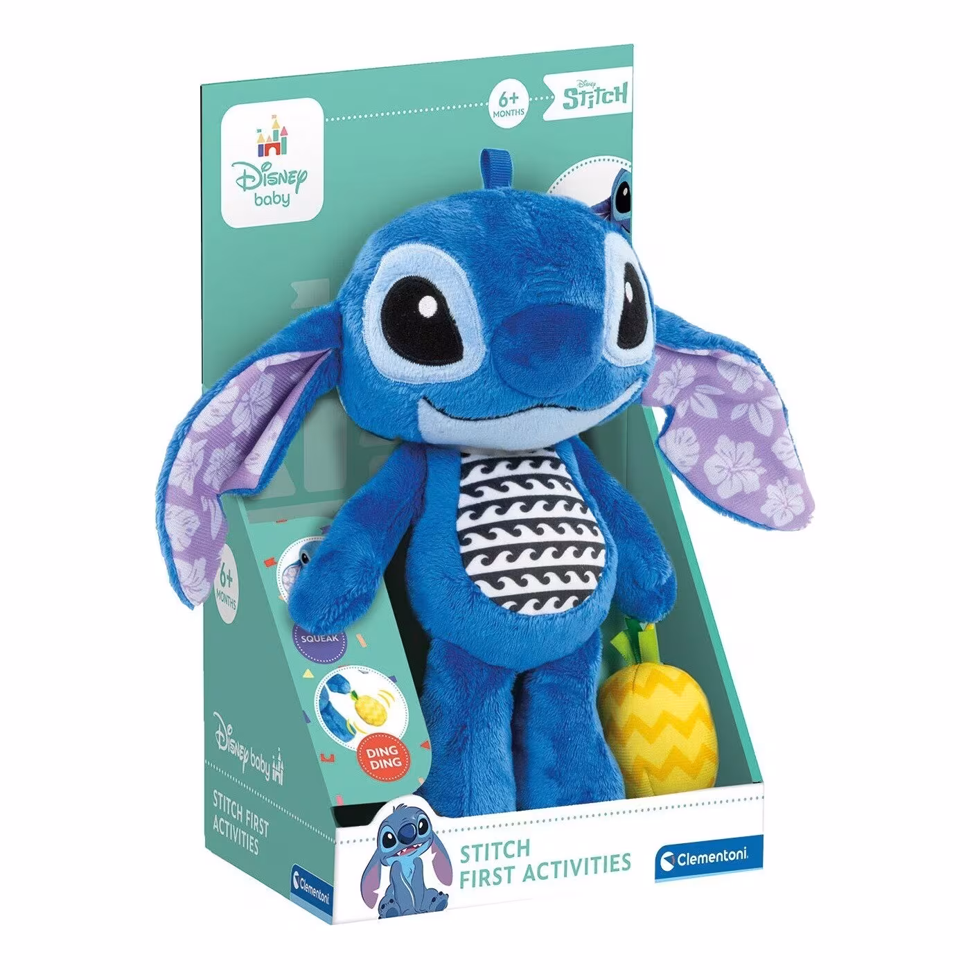 Baby Clementoni Disney Baby Βρεφικό Παιχνίδι Minnie Χνουδωτό-Κουδουνίστρα Για 6+ Μηνών