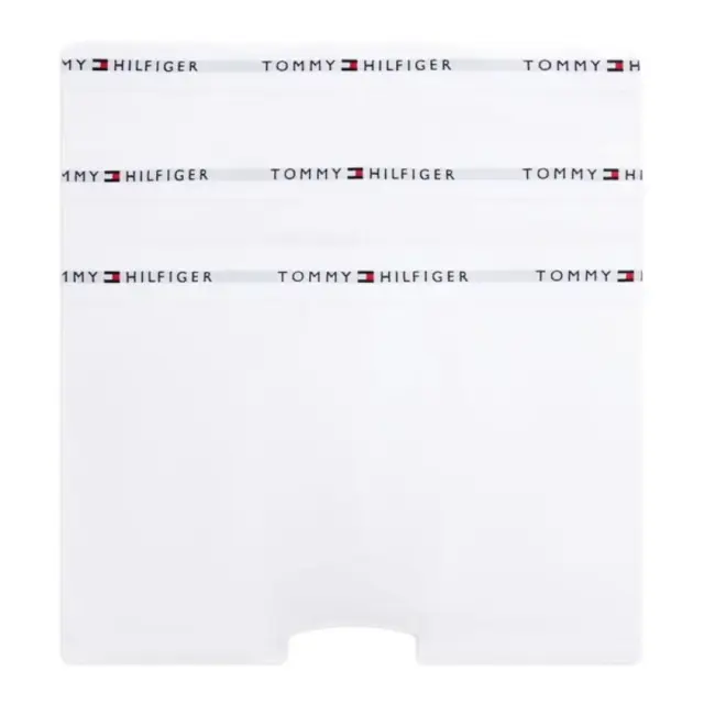 Tommy Hilfiger Ανδρικό Boxer Signature Repeat Logo Waistband - Τριπλό Πακέτο, Χρώμα Λευκό-Λευκό-Λευκό