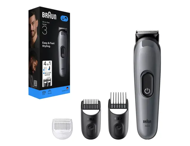 Σετ Ανδρικής Περιποίησης 4 σε 1 Braun Series 3 AIO3500 με 3 εξαρτήματα και 14 ρυθμίσεις κοπής AIO3500 3
