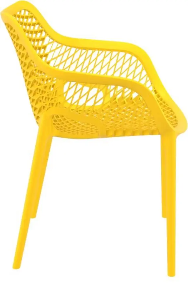 Πολυθρόνα Στοιβαζόμενη AIR Κίτρινο PP 57x60x81cm 3