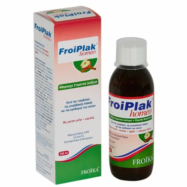 Froika Froiplak Homeo Στοματικό Διάλυμα με Μήλο & Κανέλα 250ml