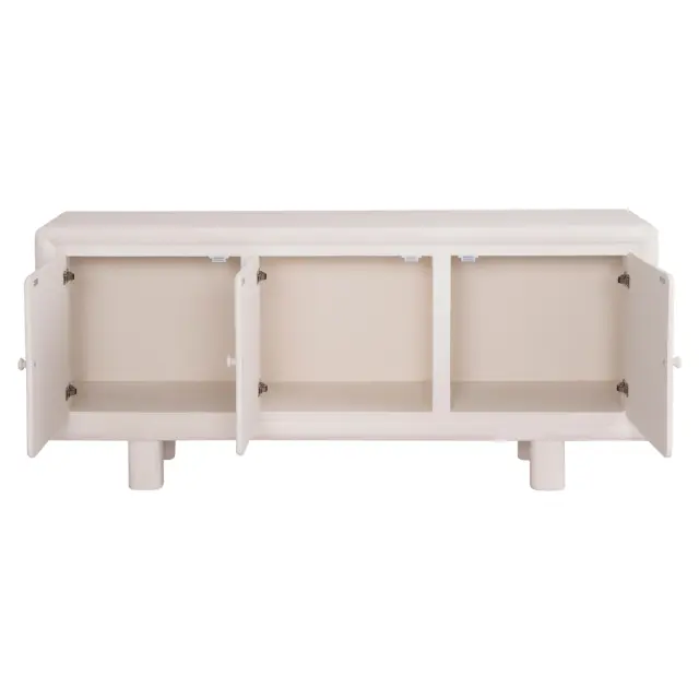 Μπουφές σειρά Santorini MDF σε υπόλευκο χρώμα-3 πόρτες 140x38x64 εκ. 3
