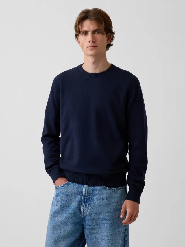 Ανδρικό Πουλόβερ CashSoft New classic navy blue