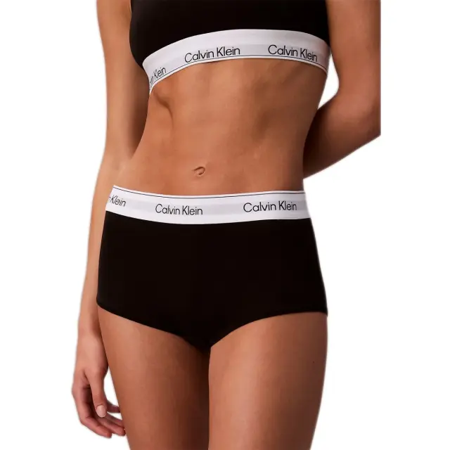 Calvin Klein Γυναικείο Boxer Boy Shorts Icon Cotton Modal, Χρώμα Μαύρο
