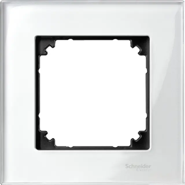 Real glass frame, 1-gang, Brilliant white, M-Elegance