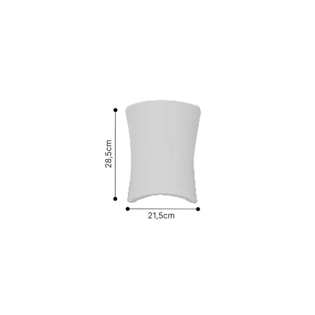 Inlight Επιτοίχιο φωτιστικό λευκό από γύψο 1XE14 D:21,5cm (43053-White) 2