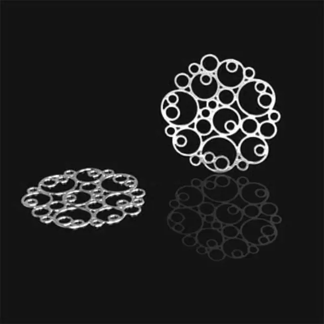 Διακοσμητικό Forever Silver Bubbles Medallion 30mm - 1τεμ
