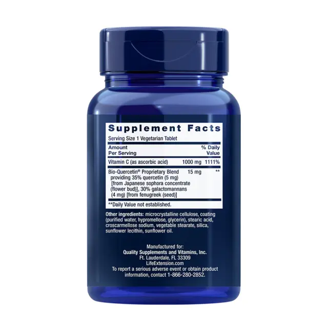 Life Extension Vitamin C and Bio-Quercetin Phytosome 60 Veg Tablets (737870222866) 2