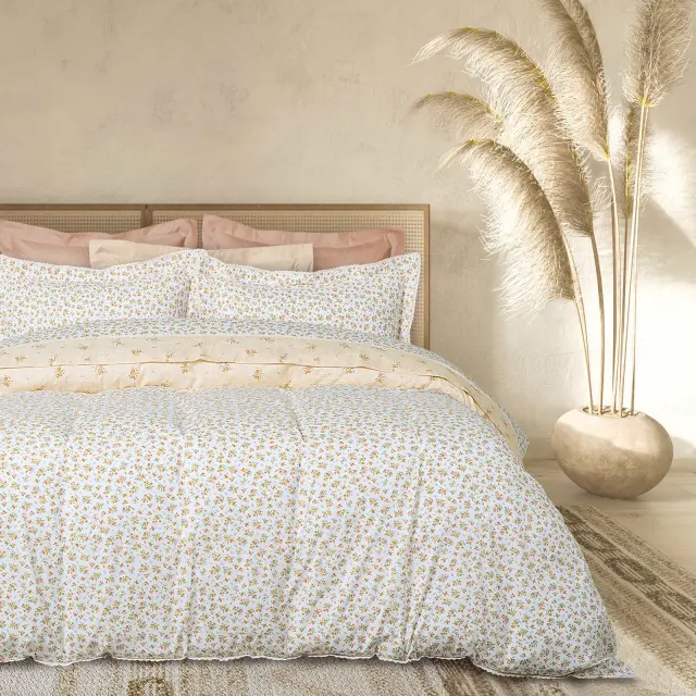 Κουβερλί 220x240 Υπέρδιπλο Prestige Das Home 1682 Κρεμ-Ωχρα 100% Βαμβακοσατέν