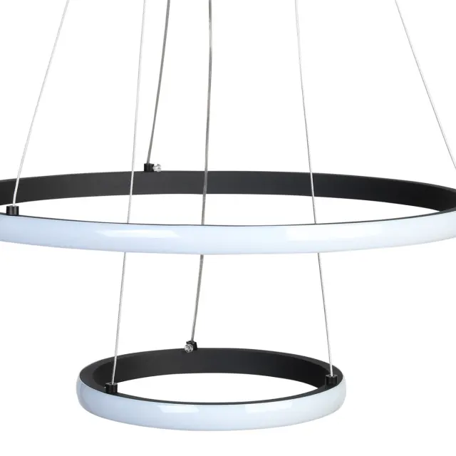 Φωτιστικό κρεμαστό Φ40-Φ20 εκ. LED 38W 4000K μαύρο - GLOBOBOX C935/40+20BK 3