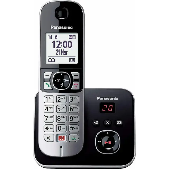 Ασύρματο Ψηφιακό Τηλέφωνο Panasonic KX-TG6861GRB με Αποκλεισμός Kλήσεων και Αυτόματο Τηλεφωνητή Μαύρο