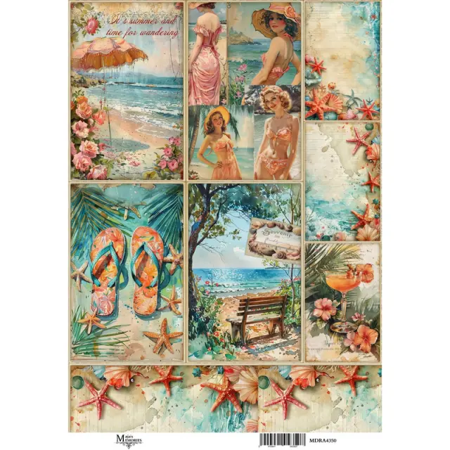 Ριζόχαρτο Maja's Memories, 22.5x32cm, Καλοκαιρινές κάρτες, MDRA4350