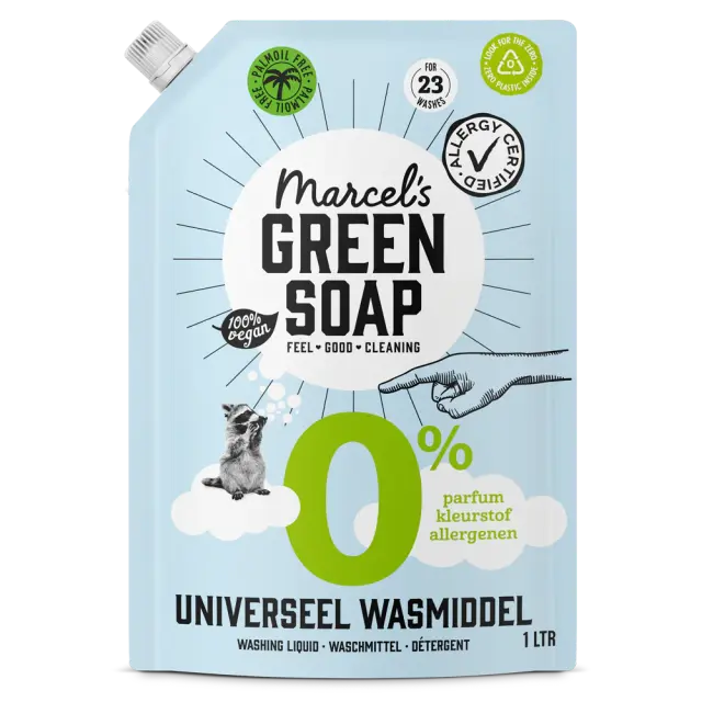 Marcel's Green Soap Απορρυπαντικό Ρούχων Καθολικής Χρήσης 0% Ανταλλακτικό 1000 ml