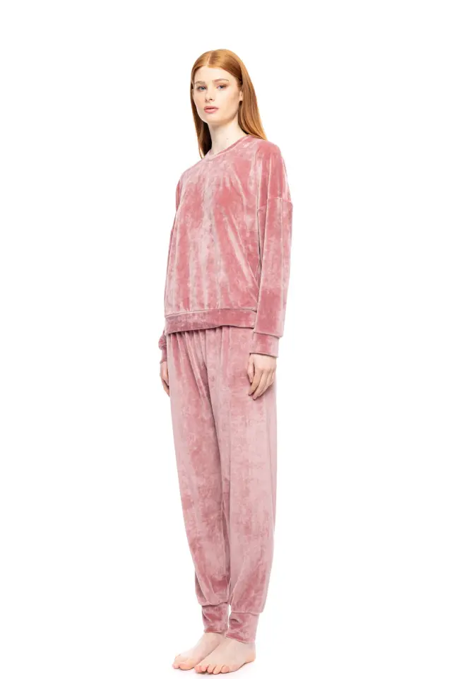 W1889 - Dusty Pink - PYJAMA SOFT VELVET - XL 2