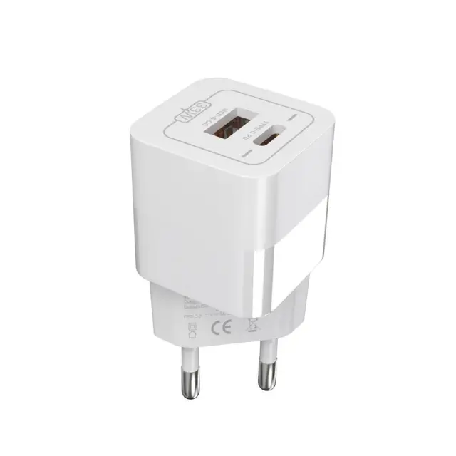 Φορτιστής Ταξιδίου GAN 33W QC-PD Λευκό / 01031009 (JES)