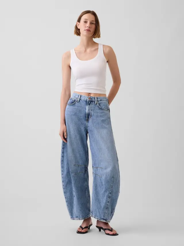 Γυναικείο Ψηλόμεσο Τζιν Παντελόνι UltraSoft Horseshoe Medium indigo