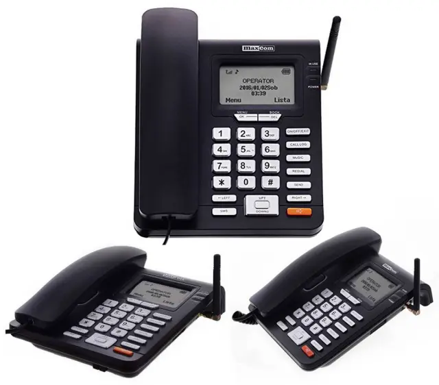 Σταθερό GSM Τηλέφωνο Maxcom Comfort MM28D Μαύρο με Λειτουργία Κινητού Τηλεφώνου και Ραδιόφωνο 2