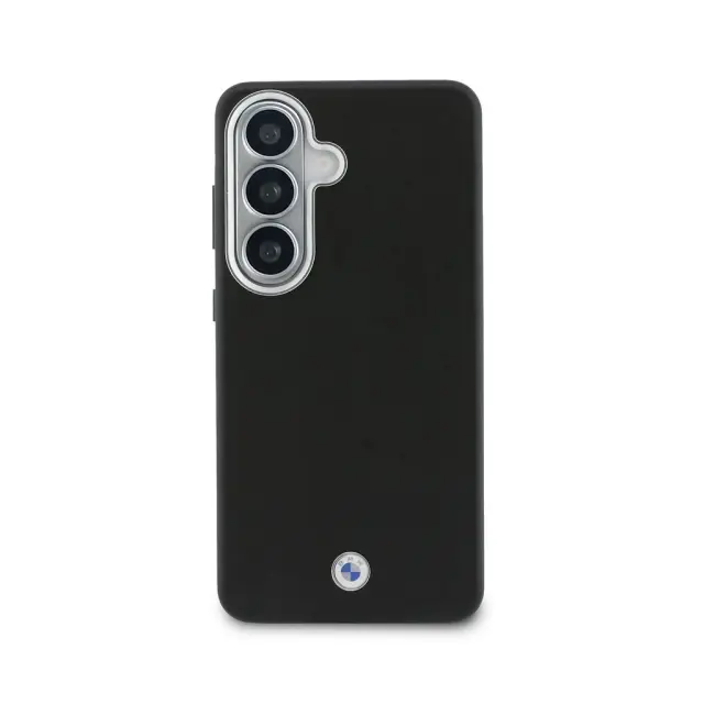 BMW Signature PU Leather Metal Logo Magnetic Case for Samsung Galaxy S26+ Black 3