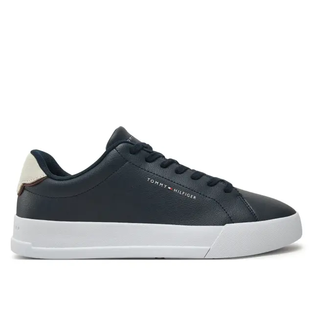 Tommy Hilfiger - Ανδρικά Sneakers Th Court Lth Detail Ess FM0FM05367-DW5 Μπλε Ναυτικό - 44