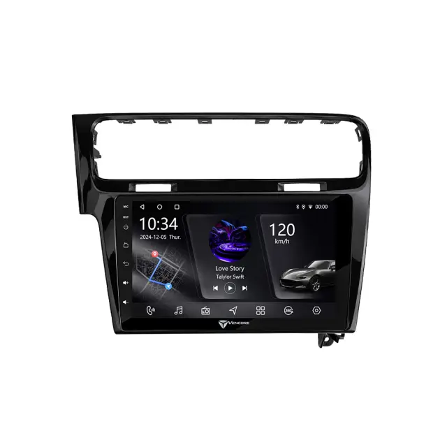 VenCore Οθόνη Multimedia Android 15 10" PX5S Octa-Core 2GB/32GB IPS με Πρόσοψη, CarPlay, Android Auto και Υποστήριξη Κάμερας 360° για Volkswagen Golf 7 2013-2021 – Μαύρη (3236-10006-0003B) 2