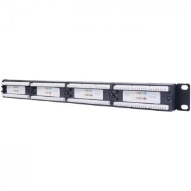 Patch panel κατηγορίας CAT 6 UTP, 24 θυρών σε μαύρο χρώμα. 3