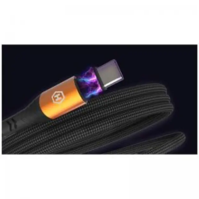Καλώδιο Σύνδεσης USB 2.0 Hammer Magnetic Braided USB C σε USB C 100W 1m Μαύρο N68102 3