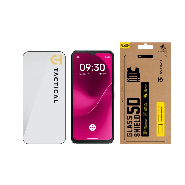 Tactical Glass Shield 5D for T-Mobile T Phone 3 Black 3
