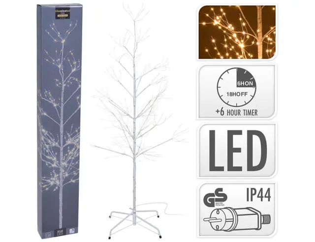 Διακοσμητικό δέντρο με 510 φωτάκια LED, χρονοδιακόπτη και ύψος 150cm - Θερμό Λευκό AXZ203010
