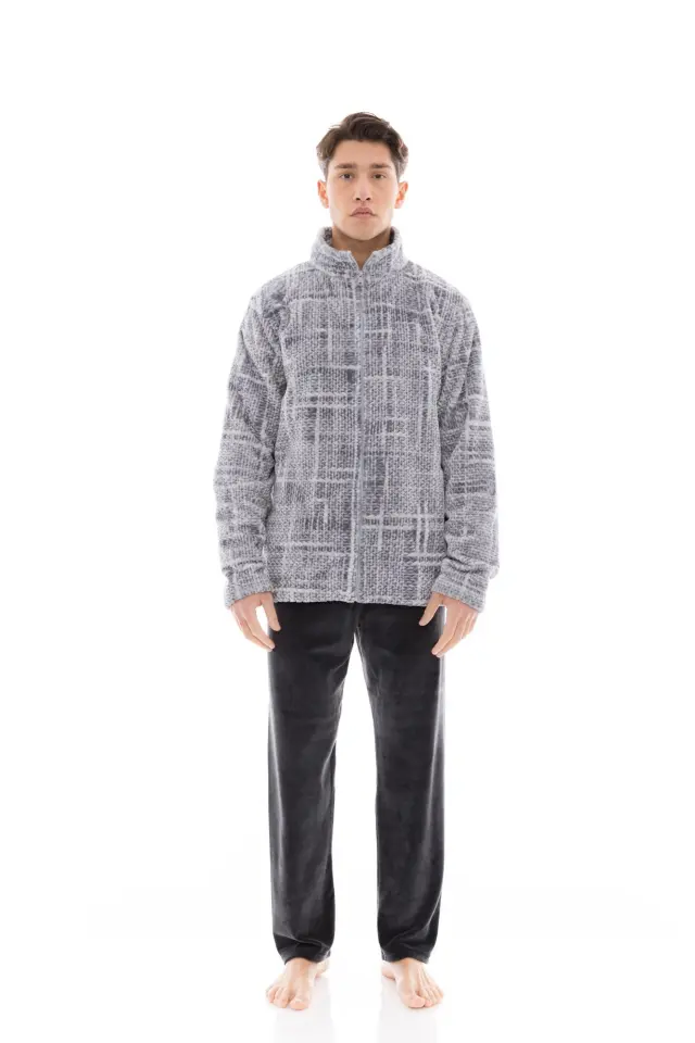 W-M643 - Type - ROBE ZACKET JAQUARD GREY