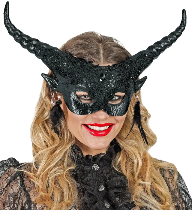 Αποκριάτικο Αξεσουάρ Μάσκα Ματιών Black Devil (MySeason) (W-08485) 3