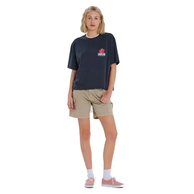 Emerson Women's S/S Oversized T-Shirt (261.EW33.62-Dusky Blue) - Μπλέ 3