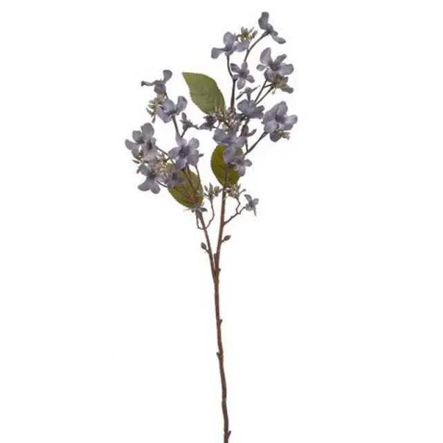 Ανθισμένο τεχνητό κλαδί, 63cm, μπλε-γκρι