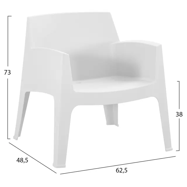ΠΟΛΥΘΡΟΝΑ ΠΟΛΥΠΡΟΠΥΛΕΝΙΟΥ LOUNGE FB96365.01 ΛΕΥΚΟ 62x68x73Υεκ. 2