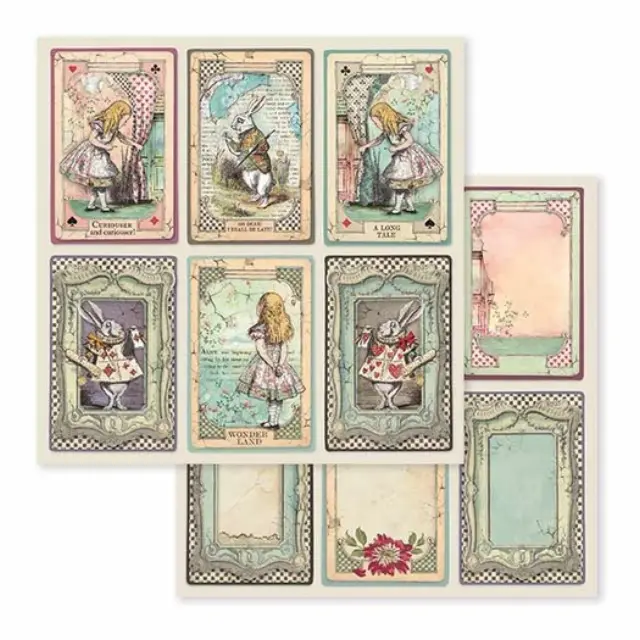 Σετ 10 Χαρτιά Scrapbooking Stamperia Διπλής Όψης - Alice - 30x30cm 3